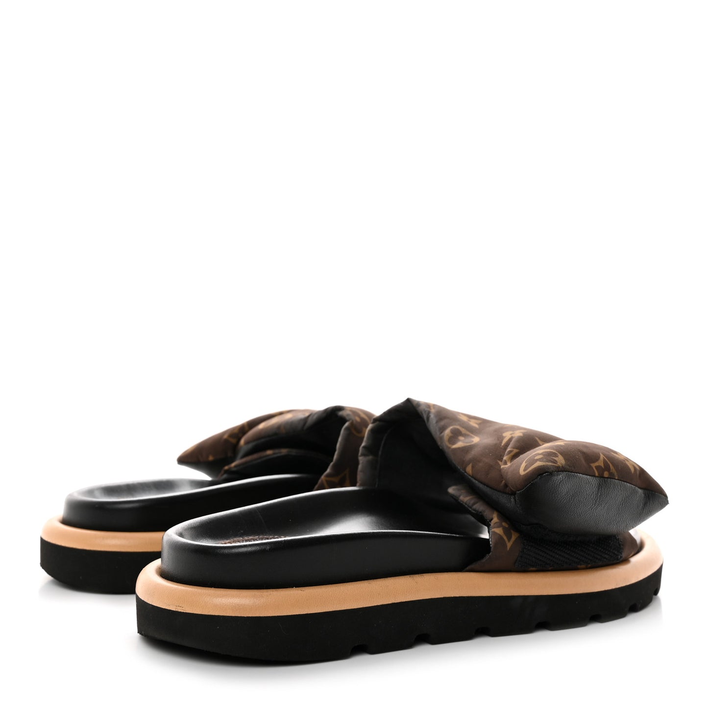 Nylon Monogram Pool Pillow Comfort Mule 40 Cacao Brown