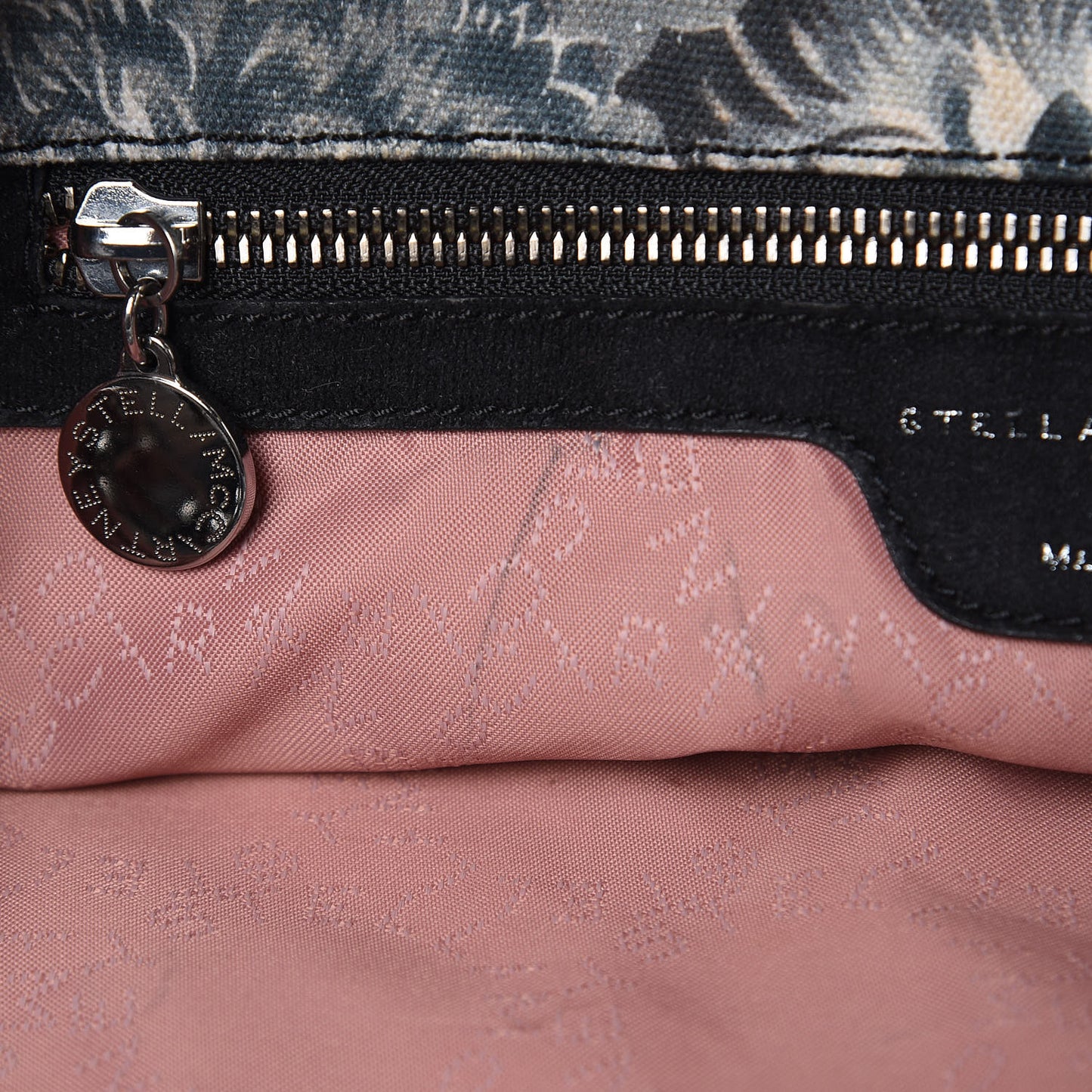 Cotton Canvas Floral Print Large Falabella Tote Ivory
