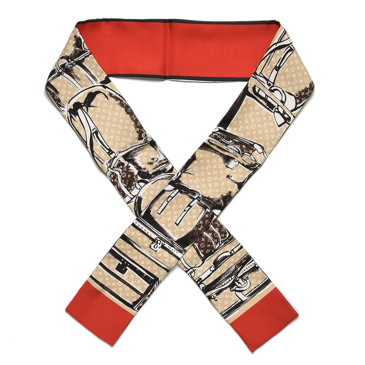 Louis Vuitton Silk Monogram Trunks Bandeau Brown 1 of 4