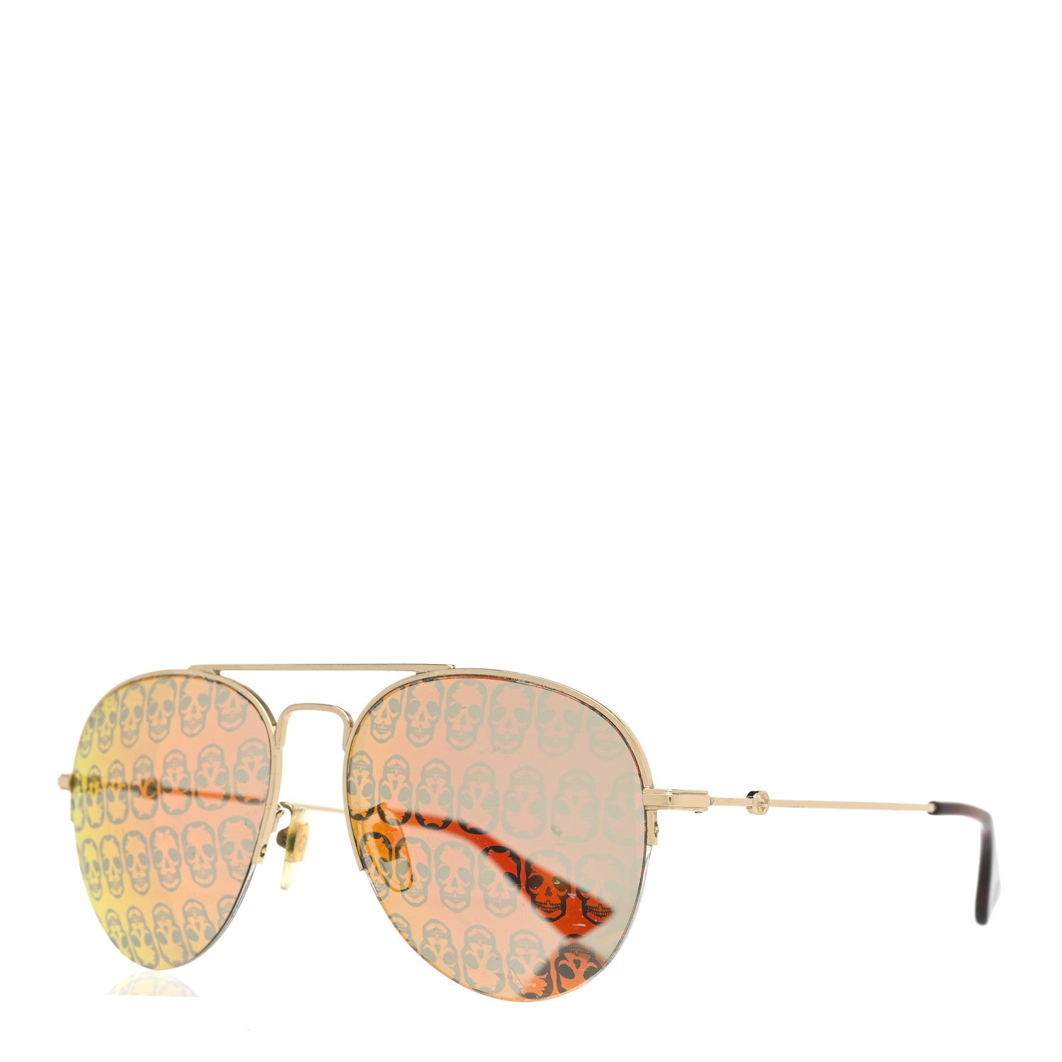 Gucci Aviator Sunglasses GG0107/S Gold Orange 1 of 8