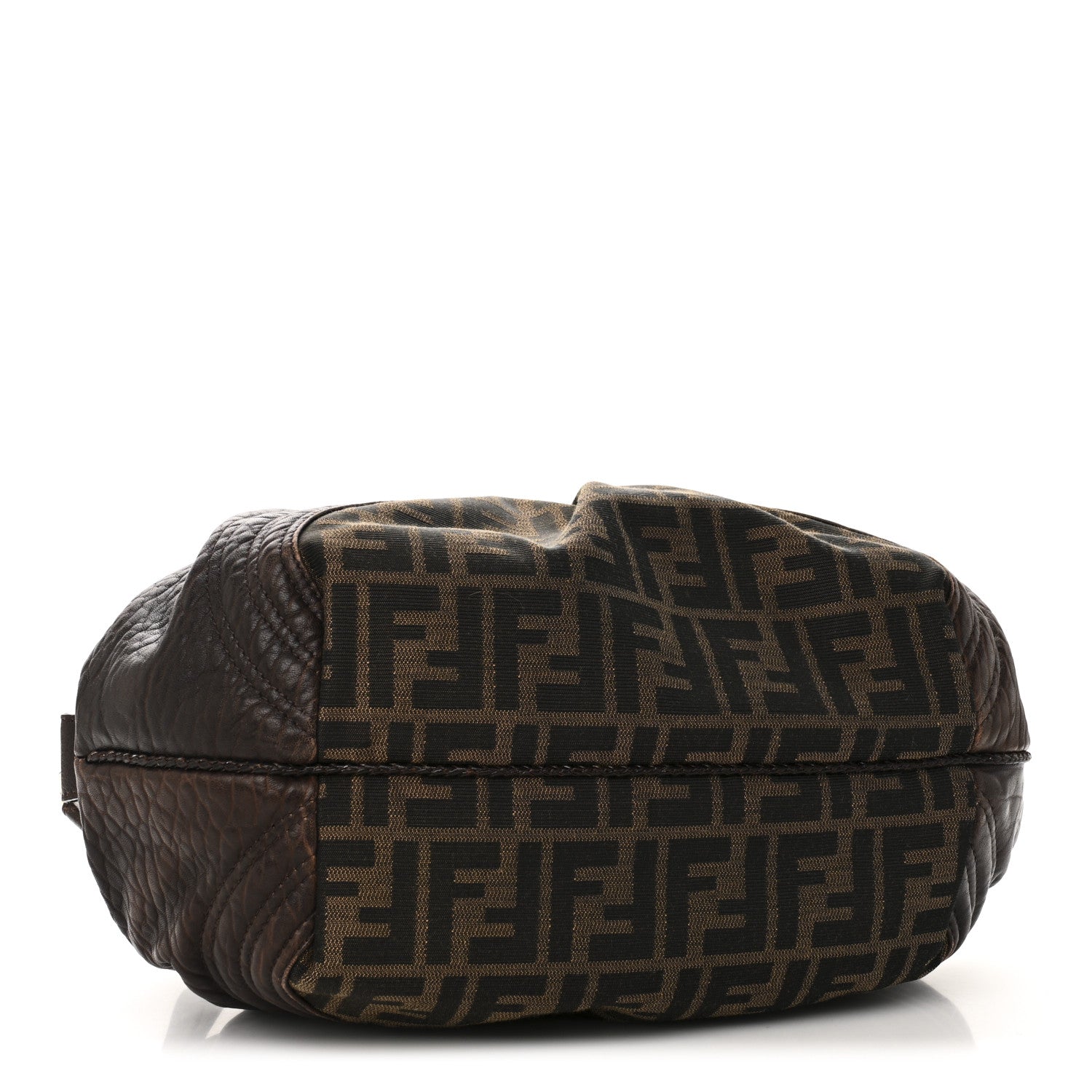 Fendi Zucca Nappa Nuvolata Vitello Tortuga Spy Bowler Tobacco Moro 4 of 11