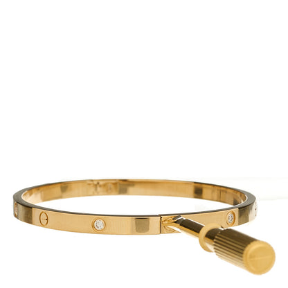 Cartier 18K Yellow Gold 6 Diamond Small LOVE Bracelet 16 8 of 9