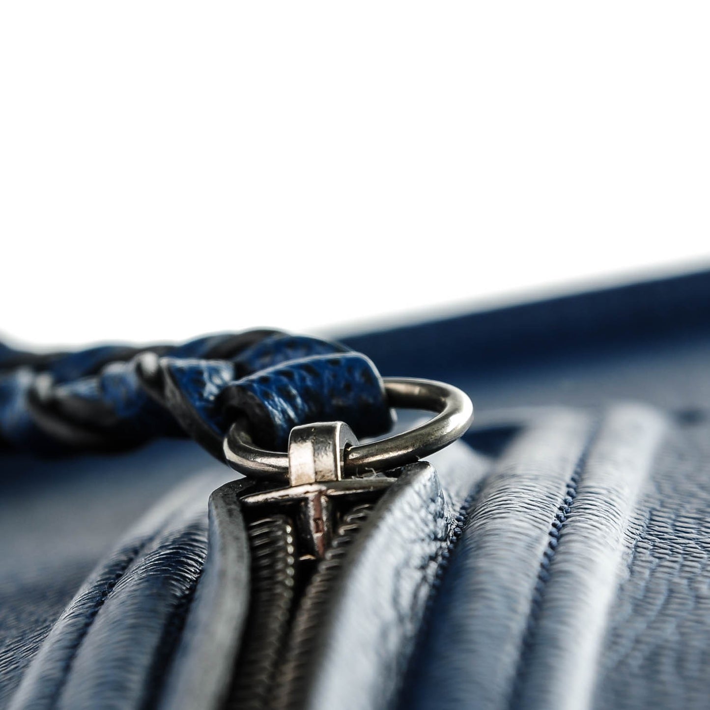 Grained Calfskin Medium Phantom Luggage Indigo