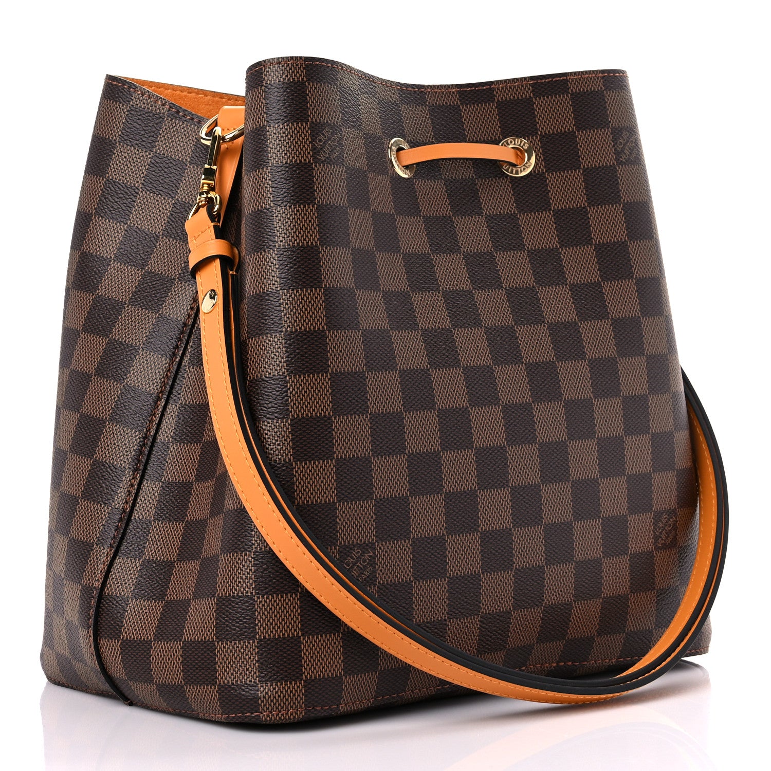 Louis Vuitton Damier Ebene Neonoe MM Safran 3 of 9