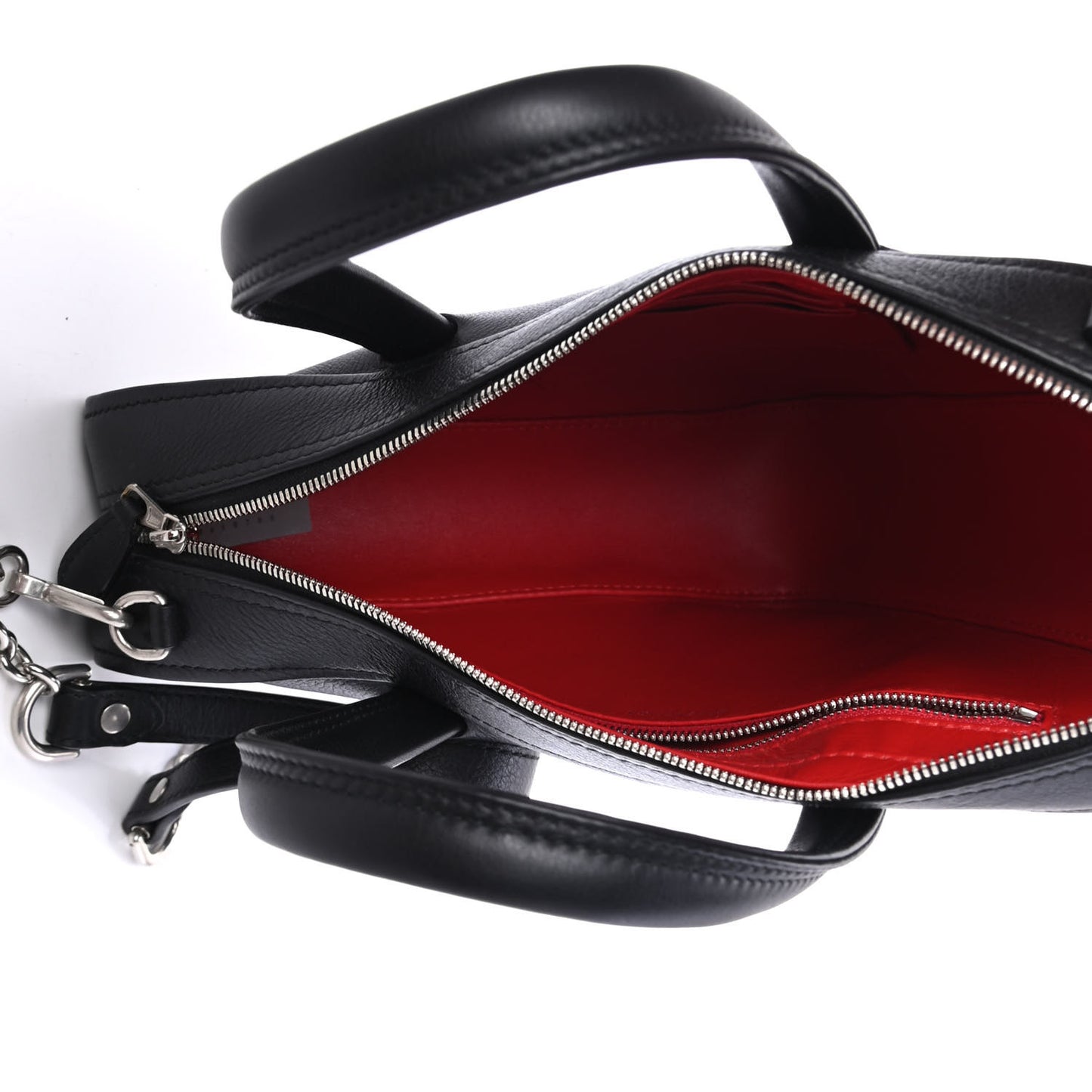 Calfskin XS Triangle Chain Duffle Black