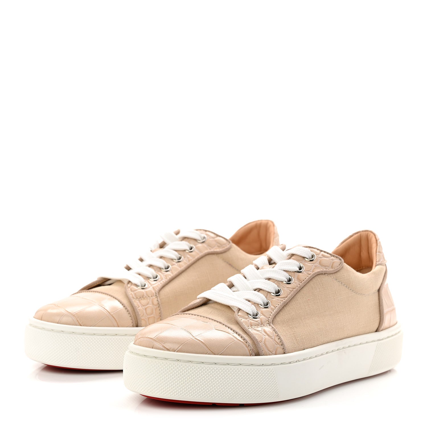 Christian Louboutin Calfskin Crocodile Embossed Vierissima Orlato