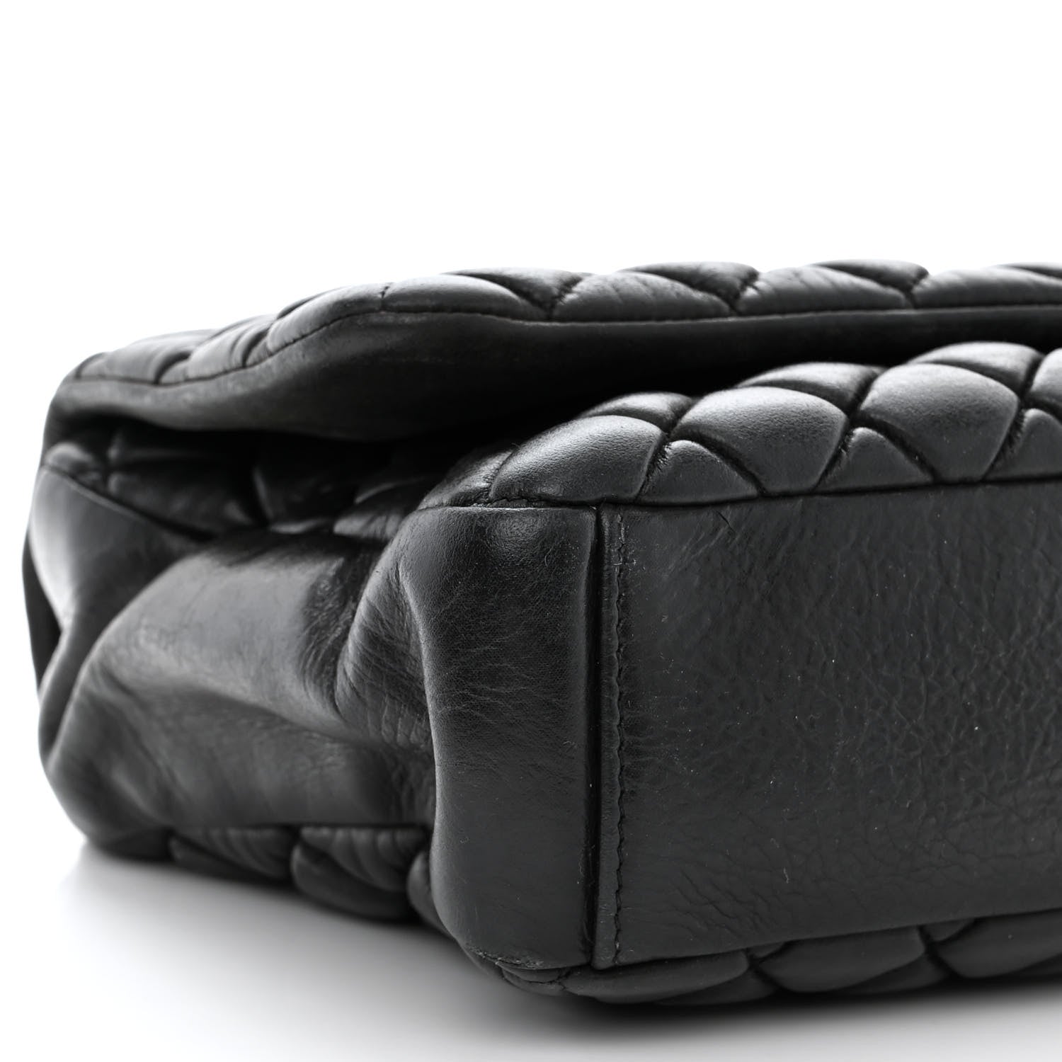 Chanel Iridescent Calfskin Small New Bubble Quilt Flap Black 9 of 10