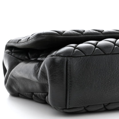 Chanel Iridescent Calfskin Small New Bubble Quilt Flap Black 9 of 10