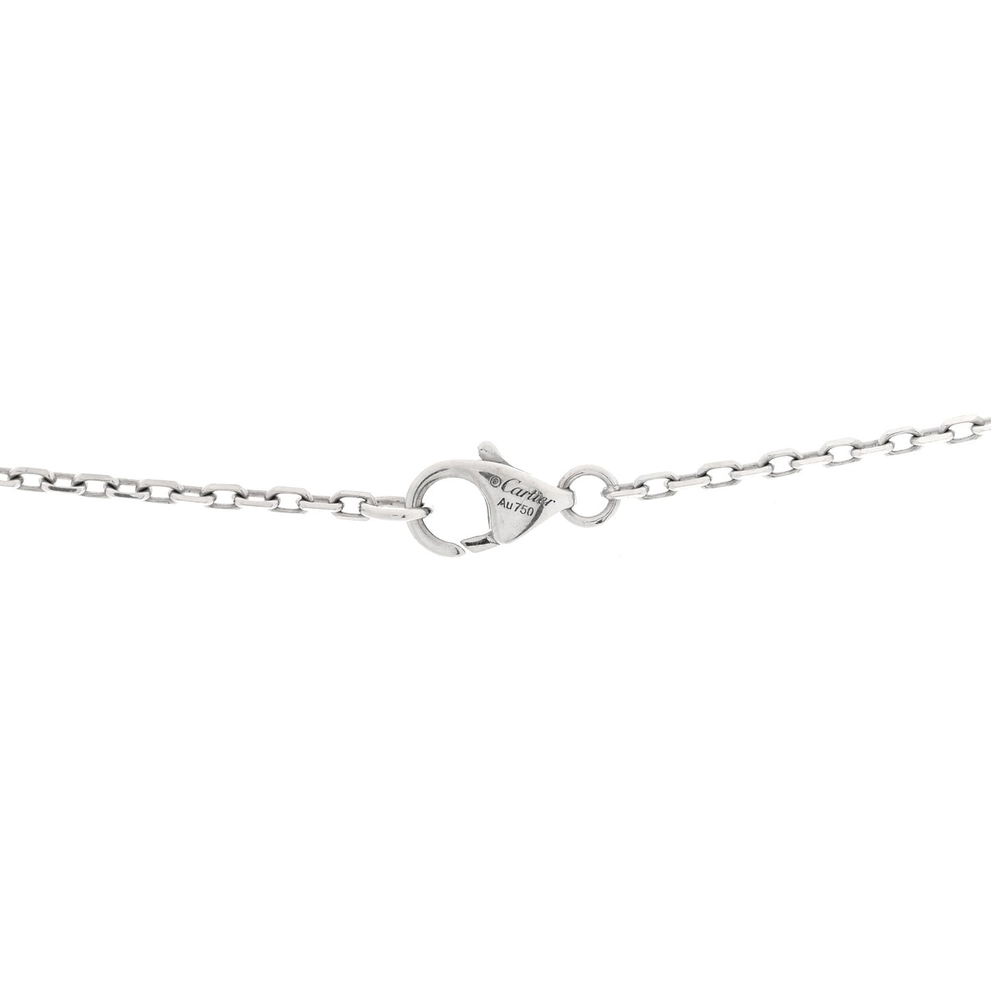 18K White Gold Diamond Interlocking LOVE Paved Necklace