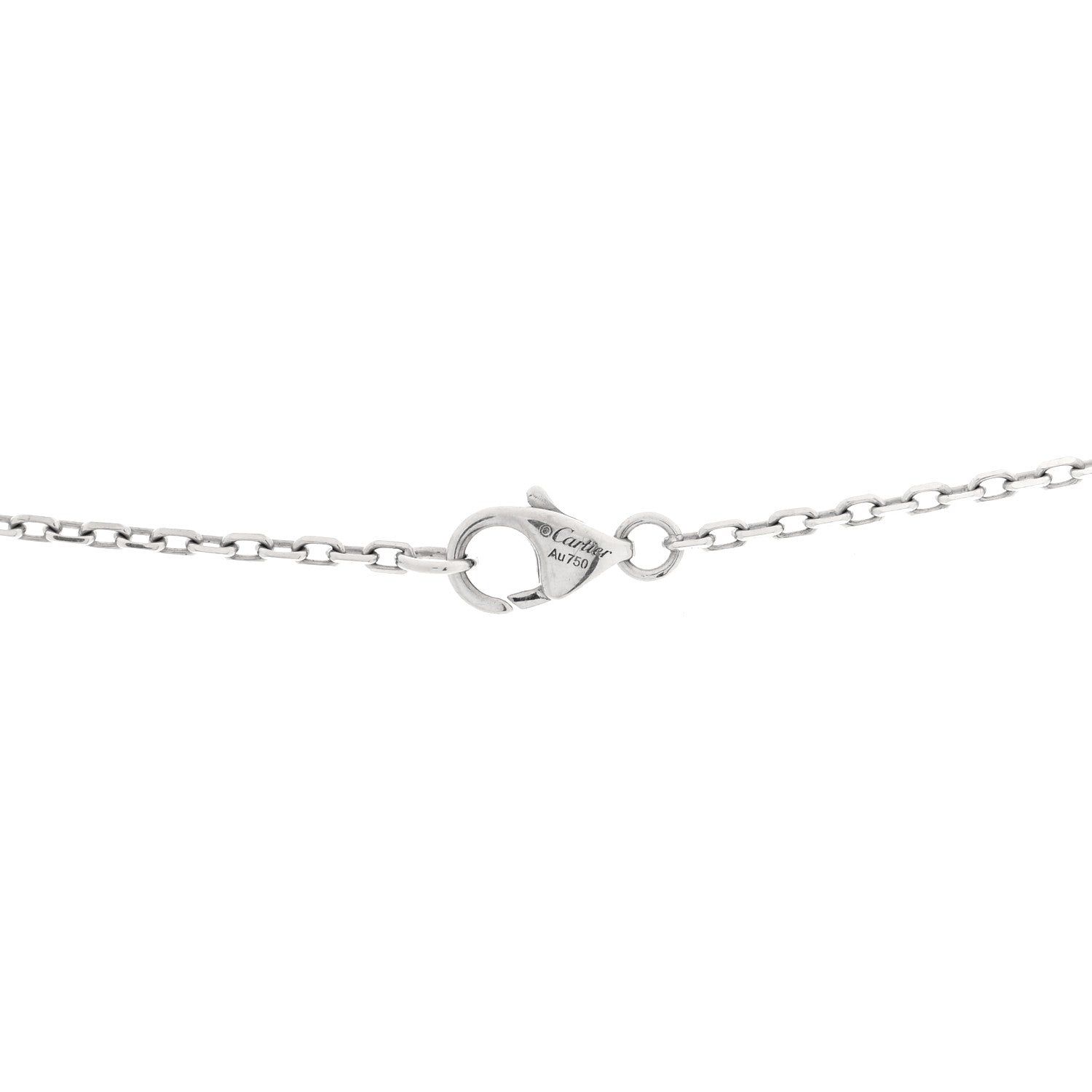 Cartier 18K White Gold Diamond Interlocking LOVE Paved Necklace 4 of 4