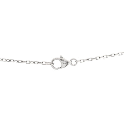 Cartier 18K White Gold Diamond Interlocking LOVE Paved Necklace 4 of 4