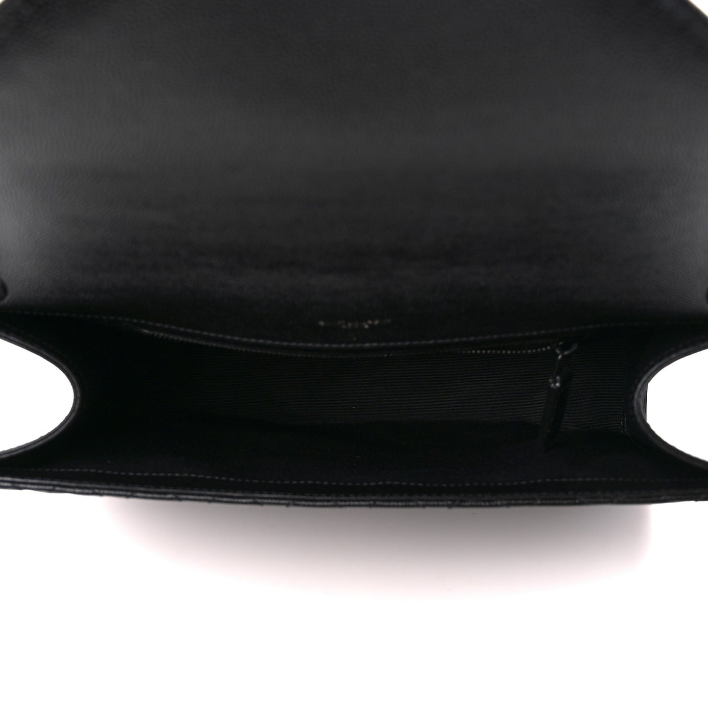 Grain De Poudre Textured Mixed Matelasse Large Triquilt Monogram Monochrome Satchel Black