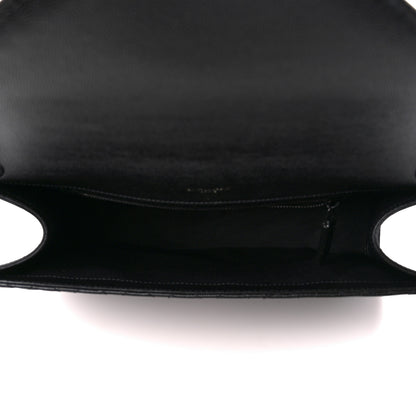 Saint Laurent Grain De Poudre Textured Mixed Matelasse Large Triquilt Monogram Monochrome Satchel Black 5 of 12