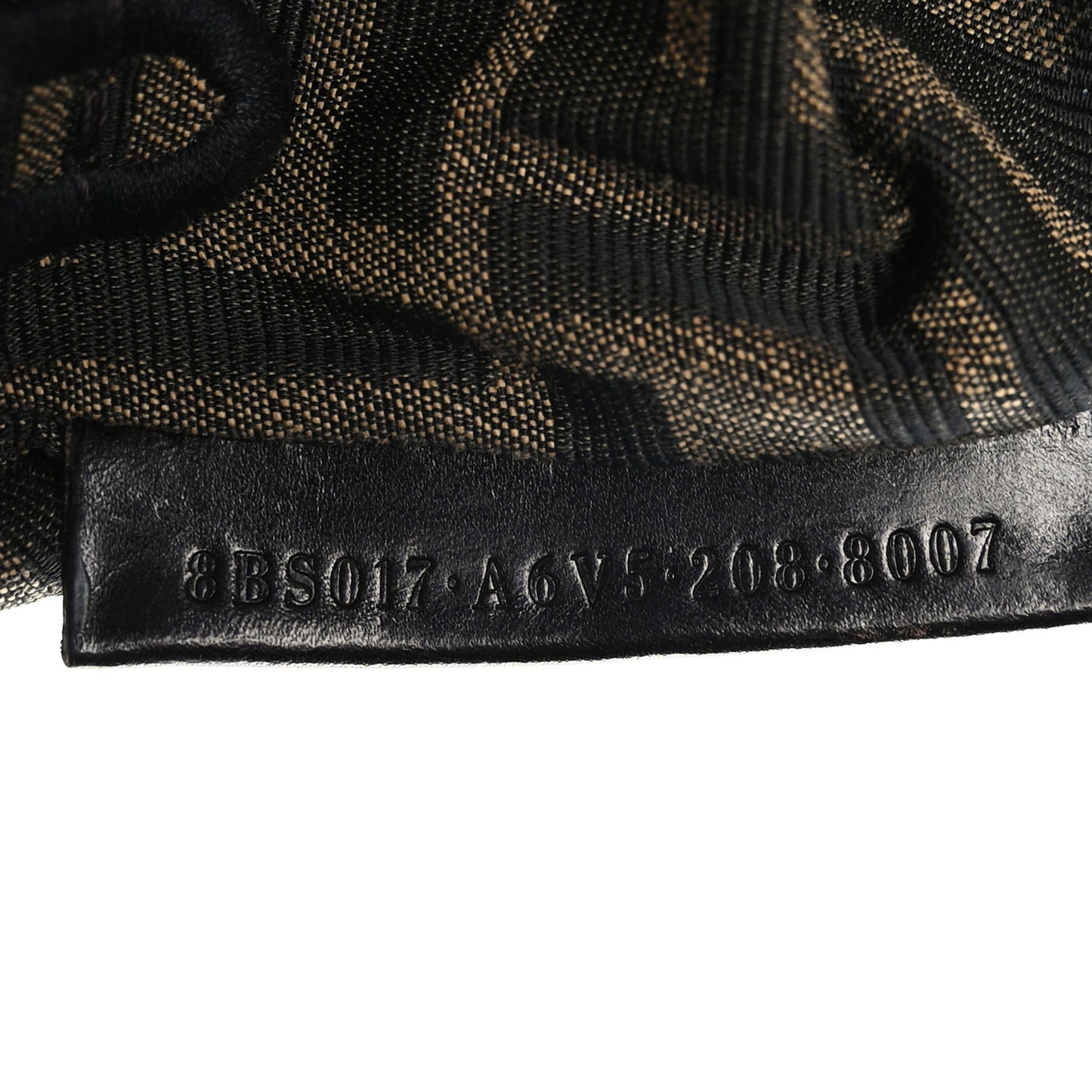 Fabric Jacquard FF 1974 Mini Baguette Tobacco Moro Black