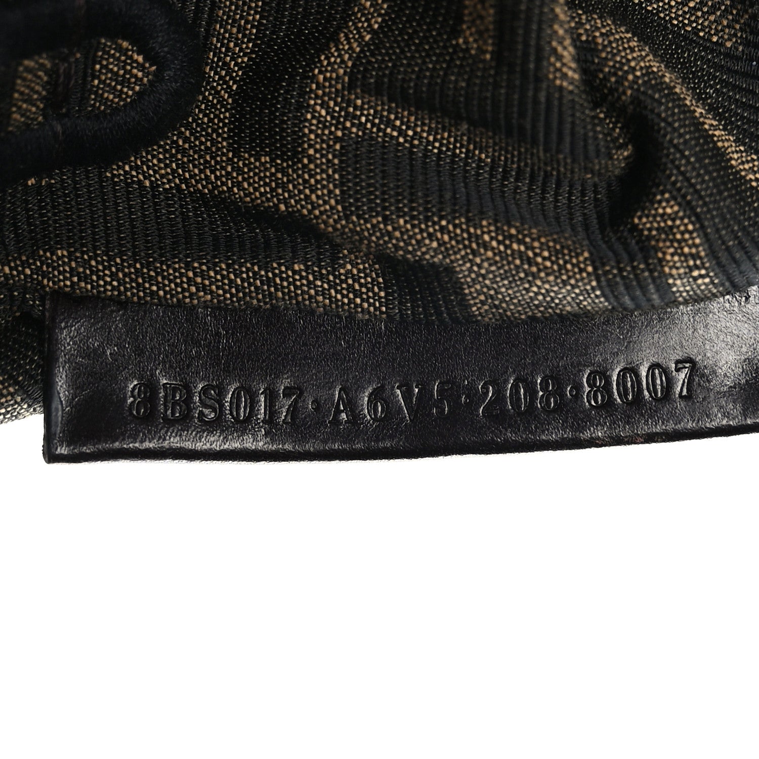 Fendi Fabric Jacquard FF 1974 Mini Baguette Tobacco Moro Black 6 of 8