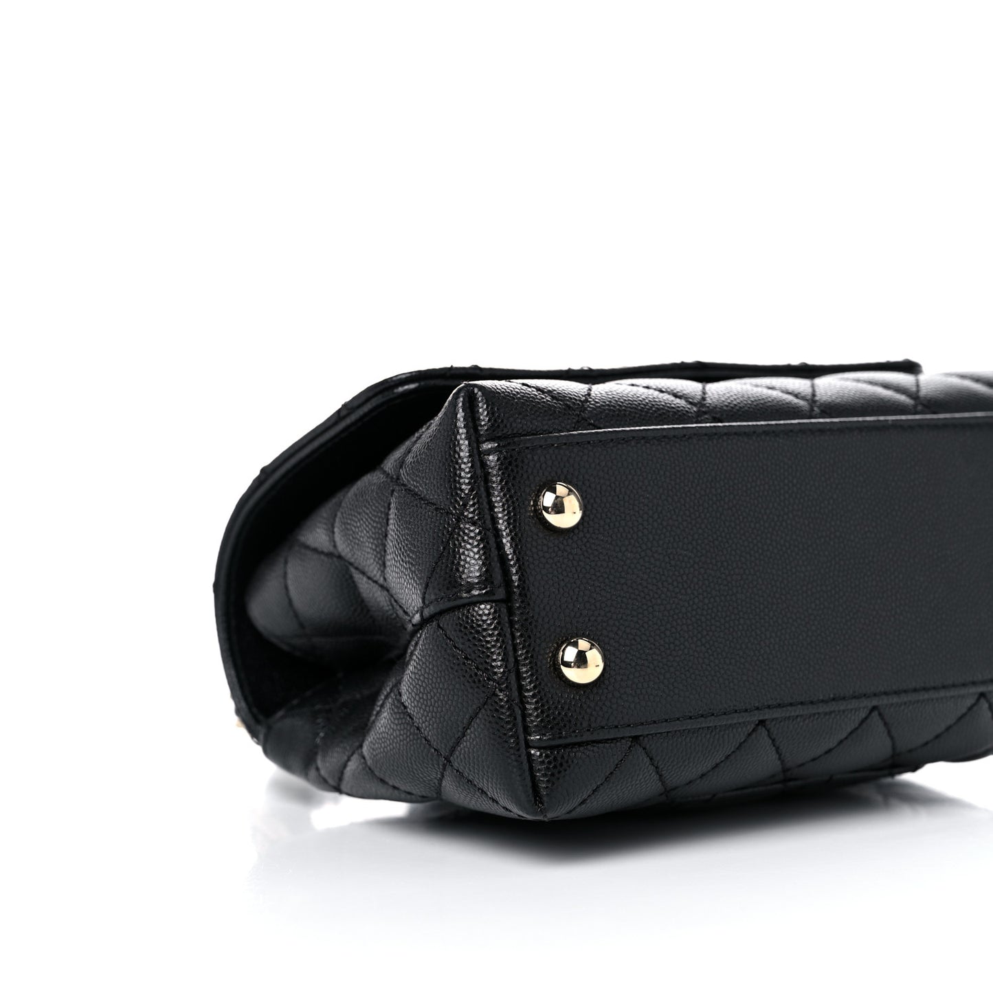 Caviar Quilted Extra Mini Coco Handle Flap Black