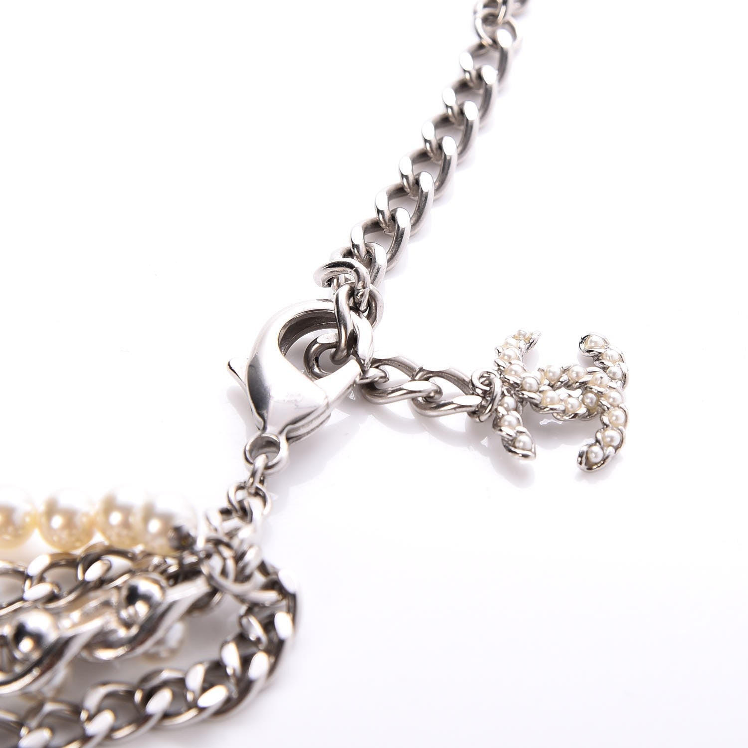 Chanel Pearl CC Chain Belt Silver 3 of 7