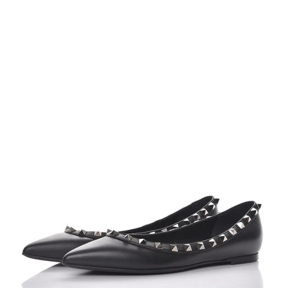 Valentino Garavani Nappa Rockstud Ballerina Flats 37 Black 3 of 8
