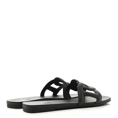 Hermes Rubber Aloha Sandals 35 Black 4 of 9