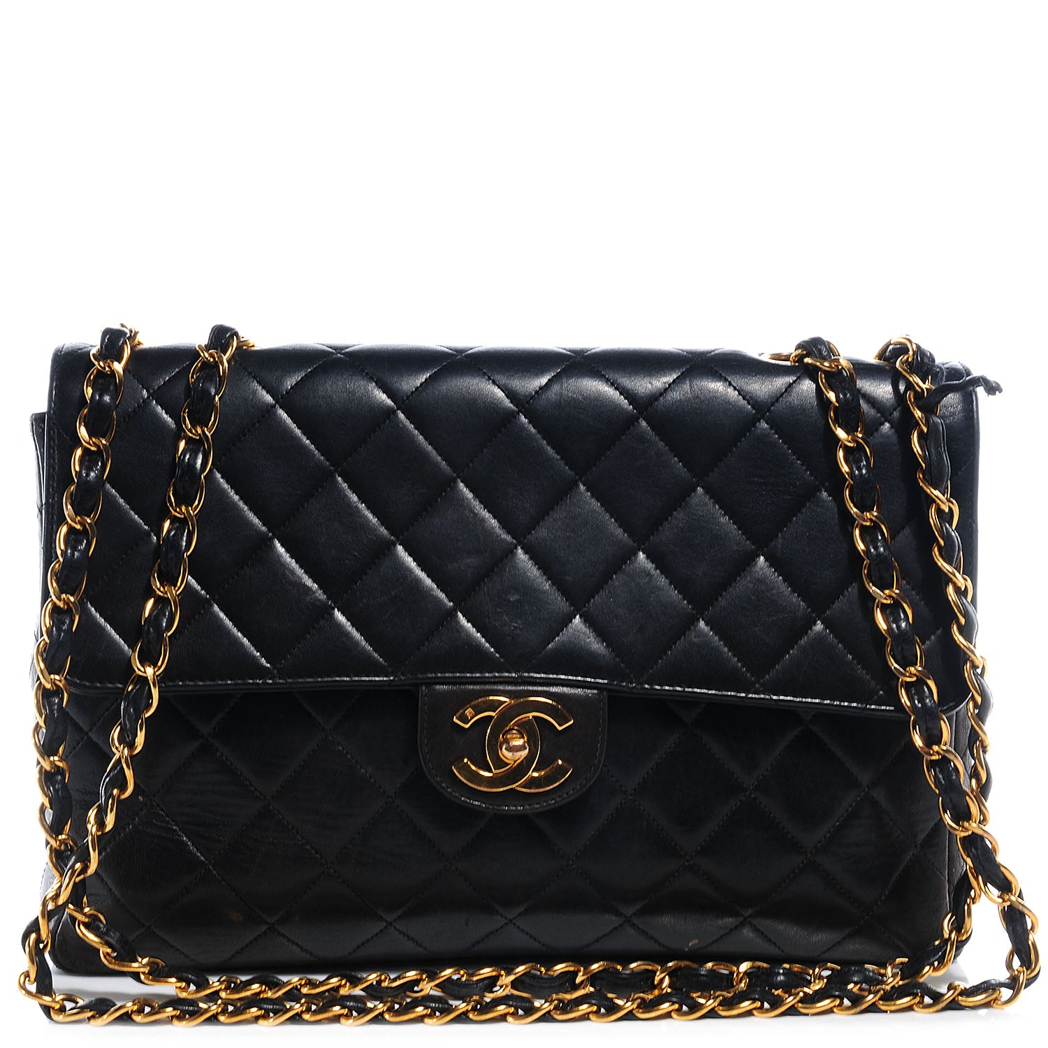 Chanel Lambskin Jumbo Flap Black 1 of 9
