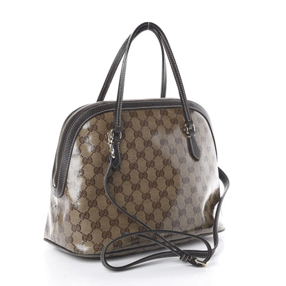 Gucci Crystal Monogram Medium Dome Bag Dark Brown 2 of 8