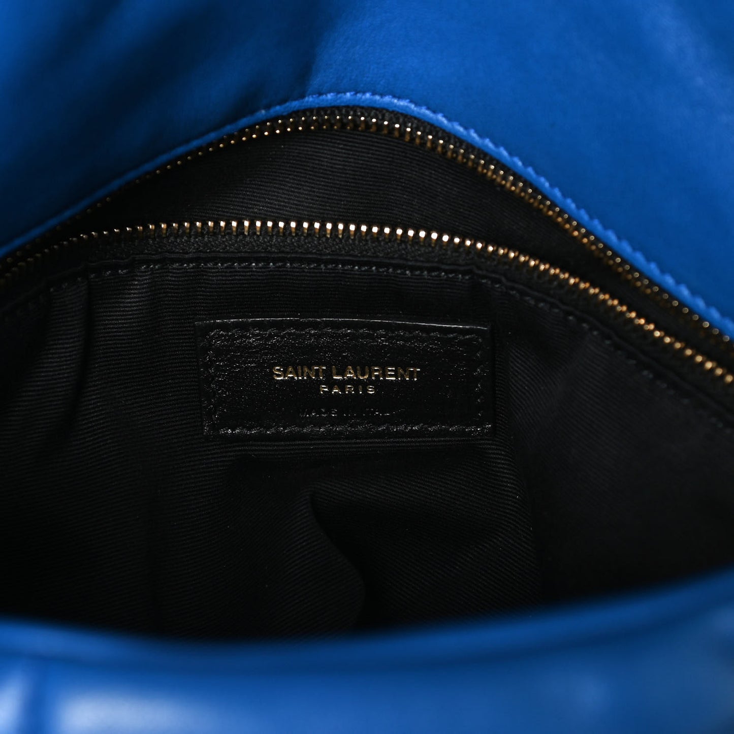 Lambskin Quilted Medium Loulou Puffer Monogram Chain Satchel Majorele Blue