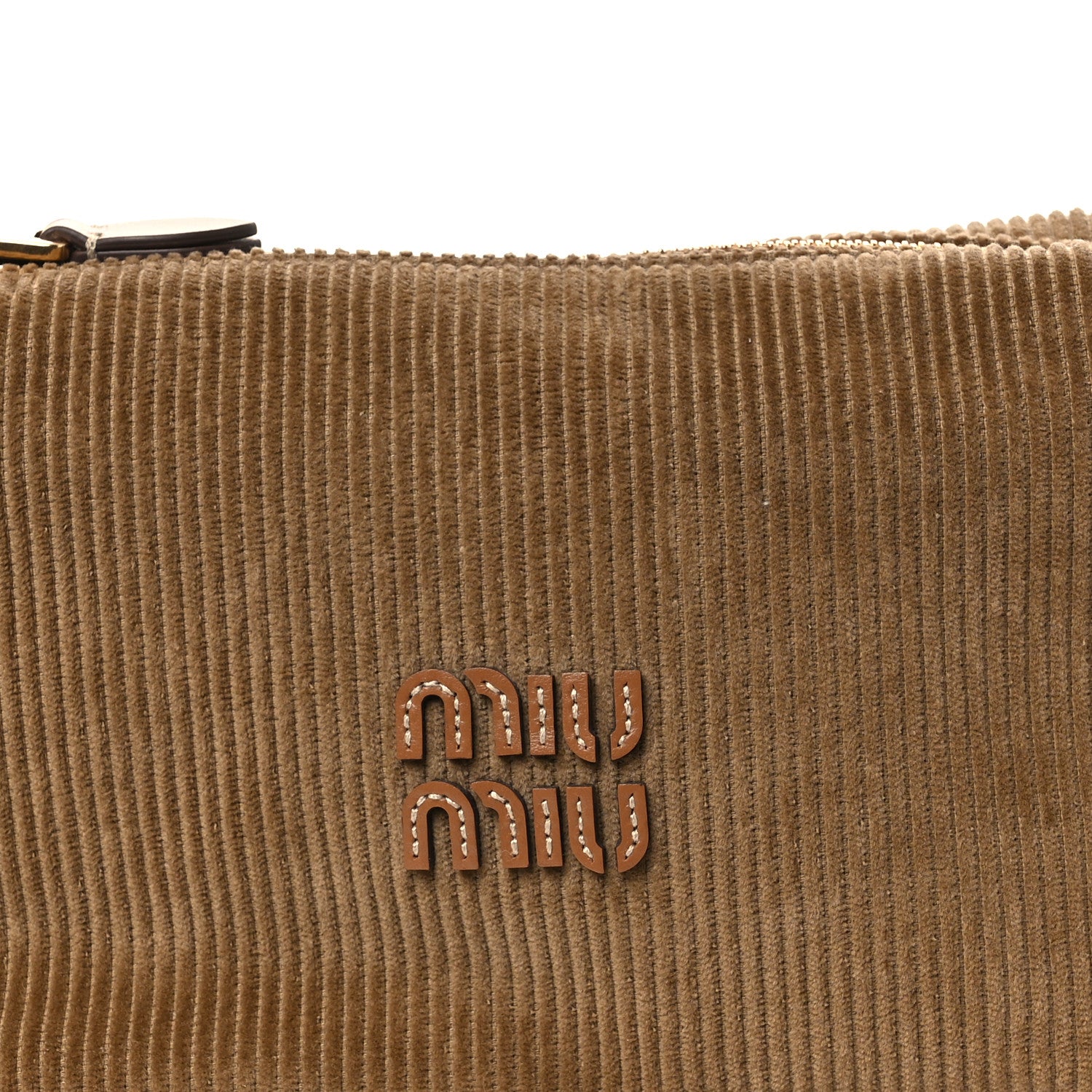 Miu Miu Corduroy Pouch Bag Cannella Verde 6 of 8