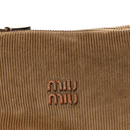 Miu Miu Corduroy Pouch Bag Cannella Verde 6 of 8