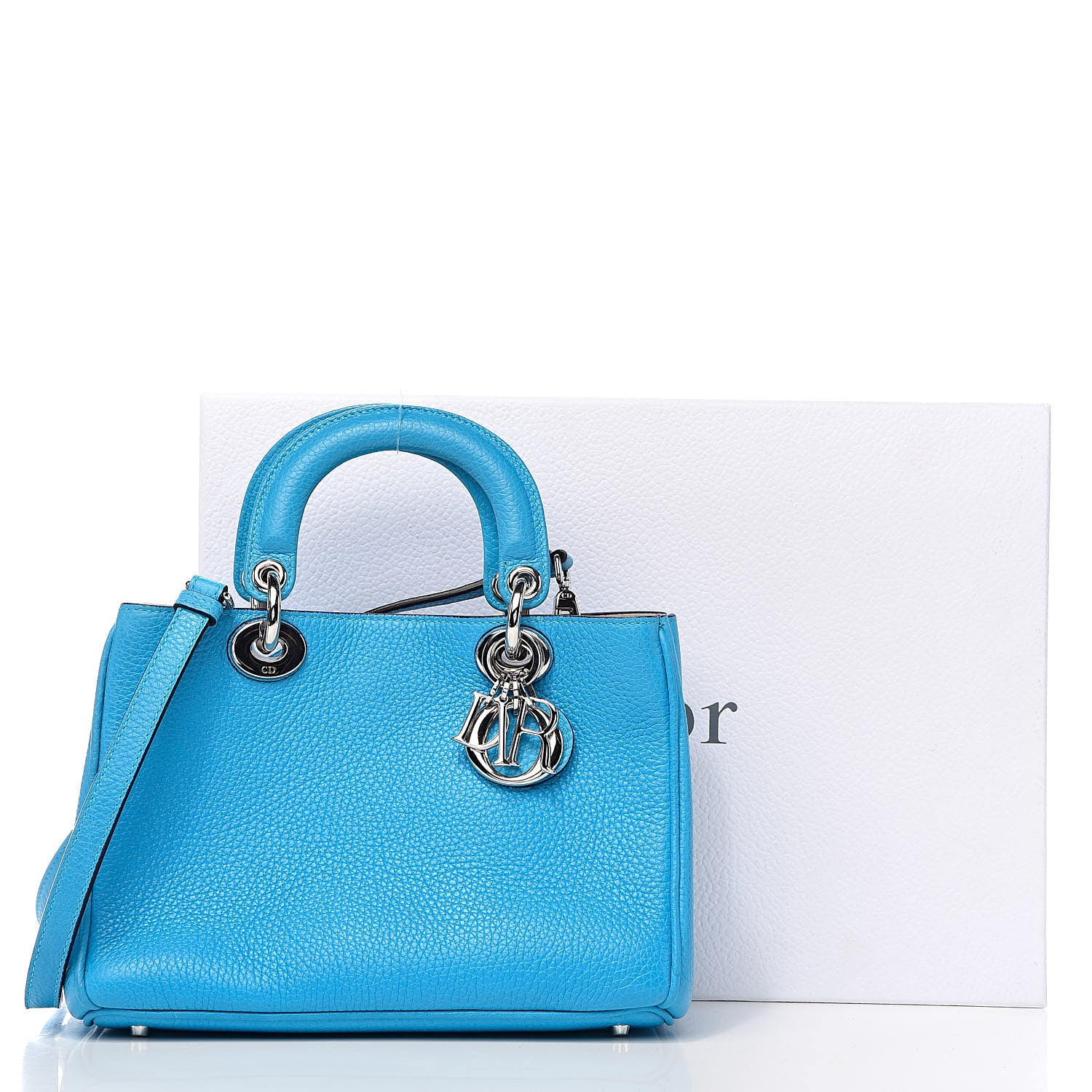 Christian Dior Bullcalf Mini Diorissimo Tote Bleu Nosy 12 of 12