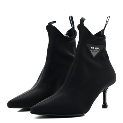 Prada Neoprene Pointed 65 Sock Boots 38 Black 3 of 12