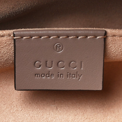 Gucci Calfskin Matelasse Mini GG Marmont Chain Shoulder Bag Porcelain Rose 6 of 11
