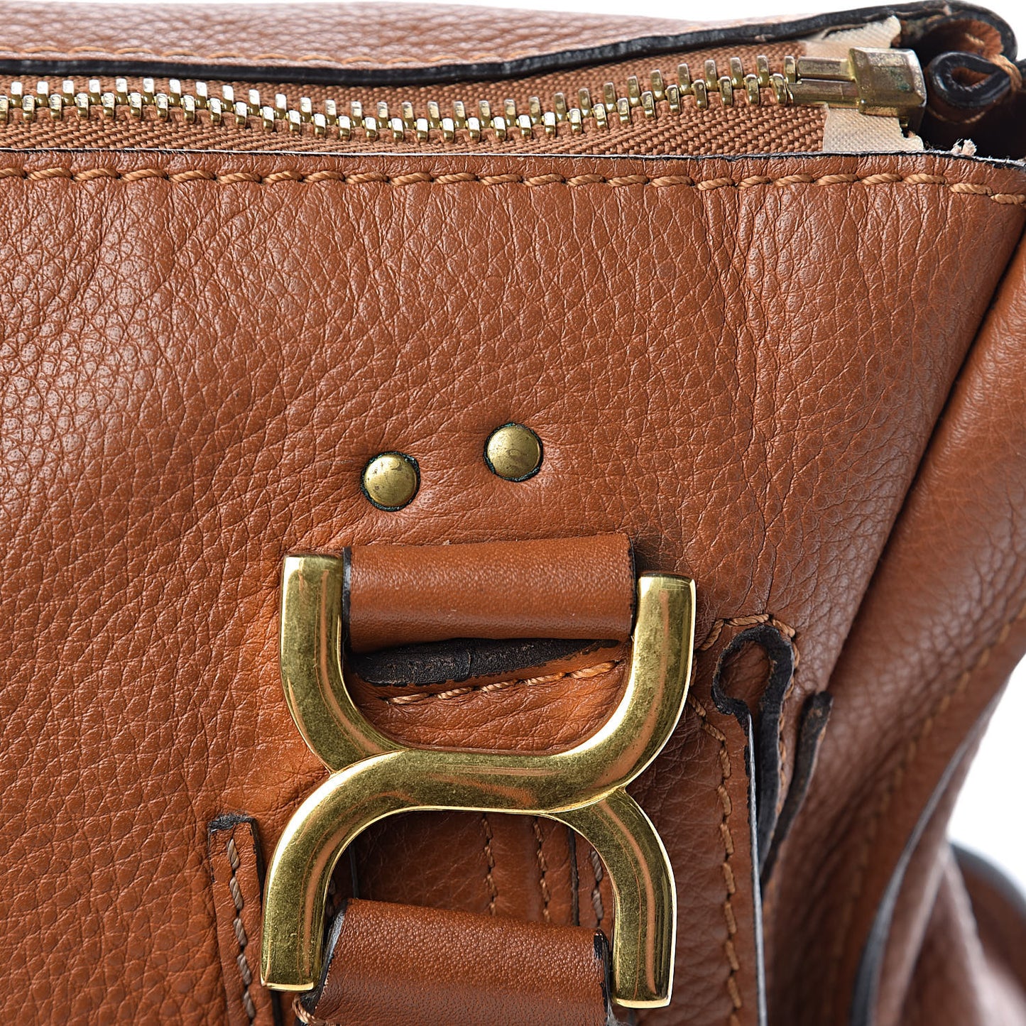 Calfskin Medium Marcie Satchel Tan