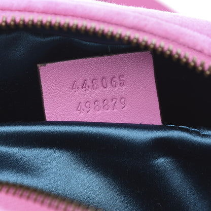 Gucci Velvet Matelasse Marquise Crystals Mini GG Marmont Chain Shoulder Bag Malva 7 of 10