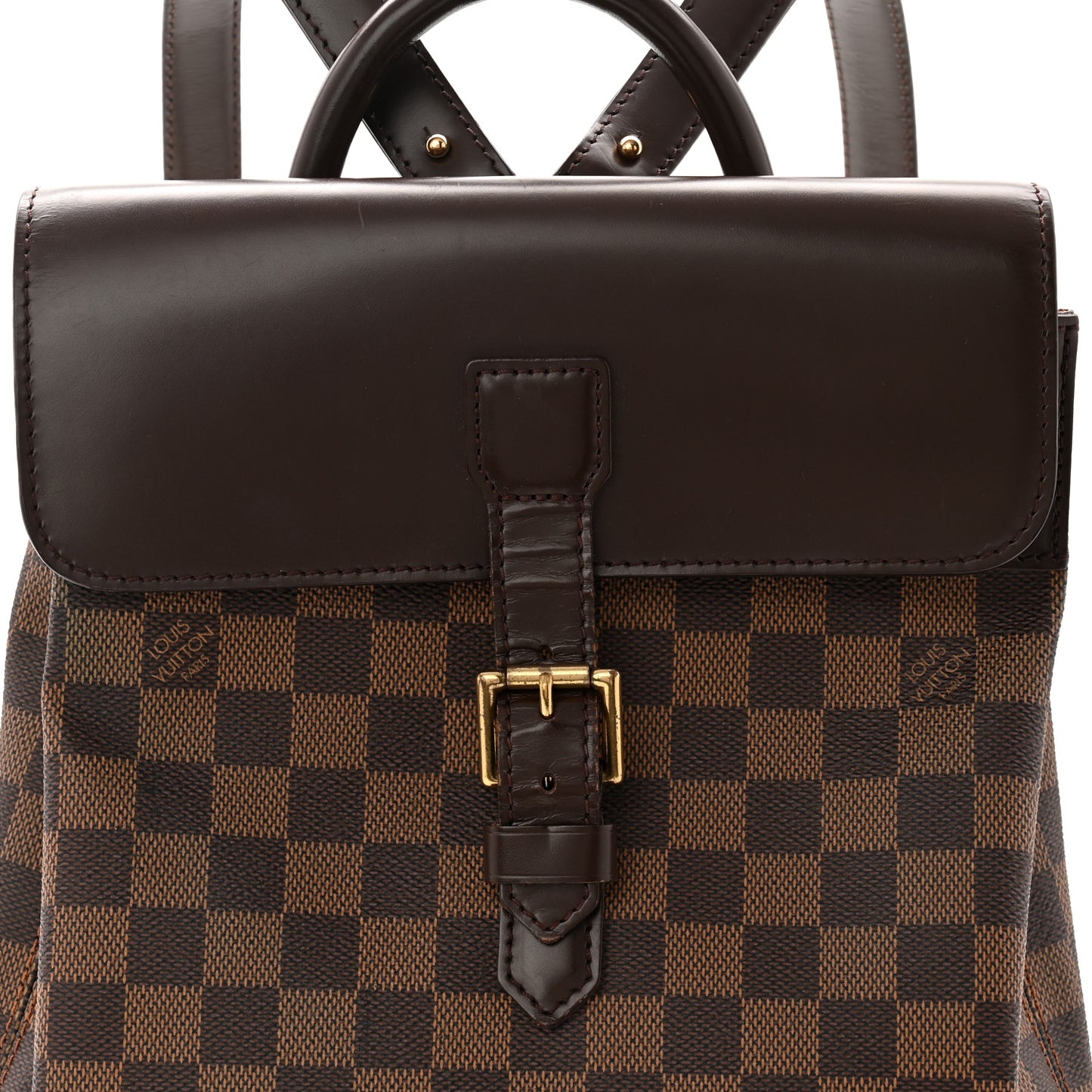 authentic louis vuitton damier soho backpack bag Vintage Ebene TH0054 040123 *** LIV KimmieBBags LLC Louis Vuitton Damier Canvas Soho