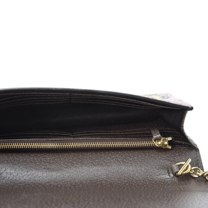 Gucci GG Supreme Monogram Bengal Chain Wallet Beige Pink 4 of 10