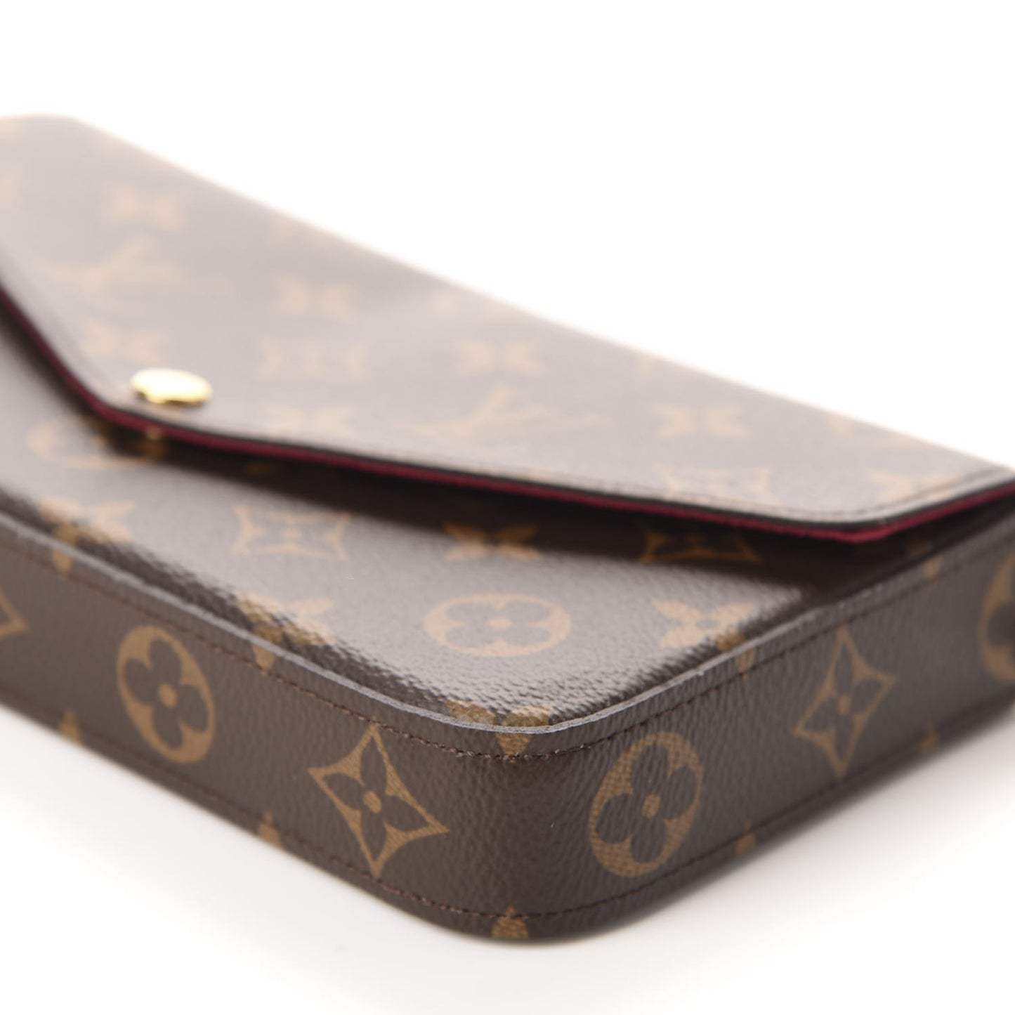 Monogram Pochette Felicie Chain Wallet Fuchsia