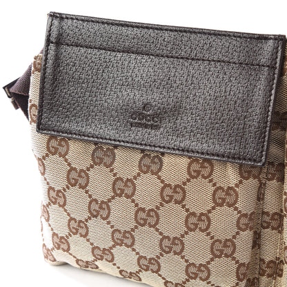 Gucci GG Monogram Double Pocket Belt Bag Dark Brown 6 of 11