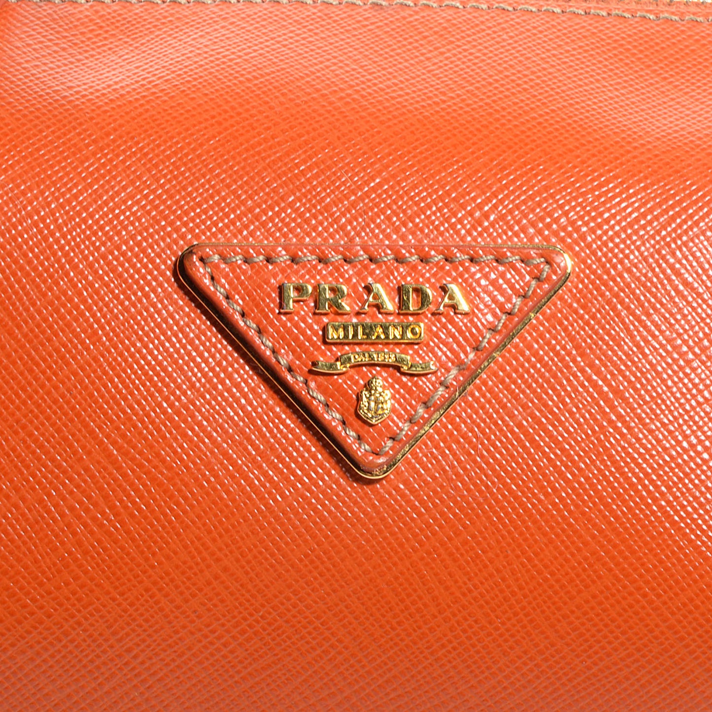 Saffiano Lux Barrel Bag Papaya