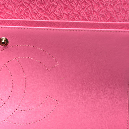 Chanel Caviar Quilted Jumbo Double Flap Pink 12 of 13