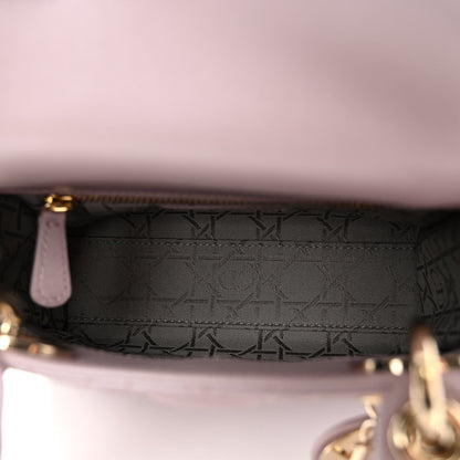 Christian Dior Metallic Lambskin Cannage Mini Lady Dior Lotus 5 of 9