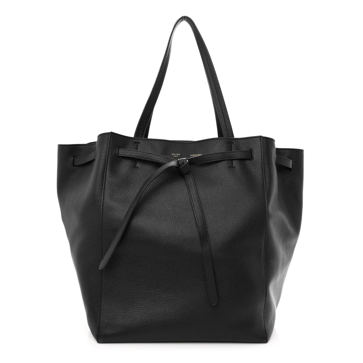 Celine Soft Grained Calfskin Medium Belt Cabas Phantom Black 1 of 13