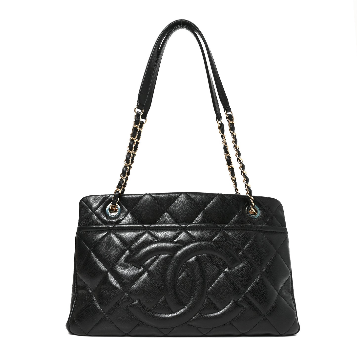 Caviar Quilted Timeless CC Soft Tote Black