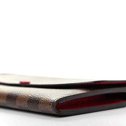 Louis Vuitton Damier Ebene Emilie Wallet Red 9 of 9