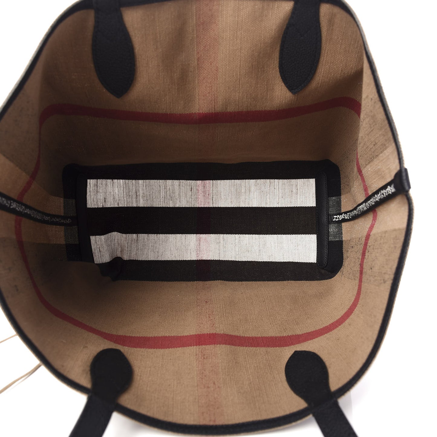 Coated Canvas Mega Check Medium Doodle Tote Black