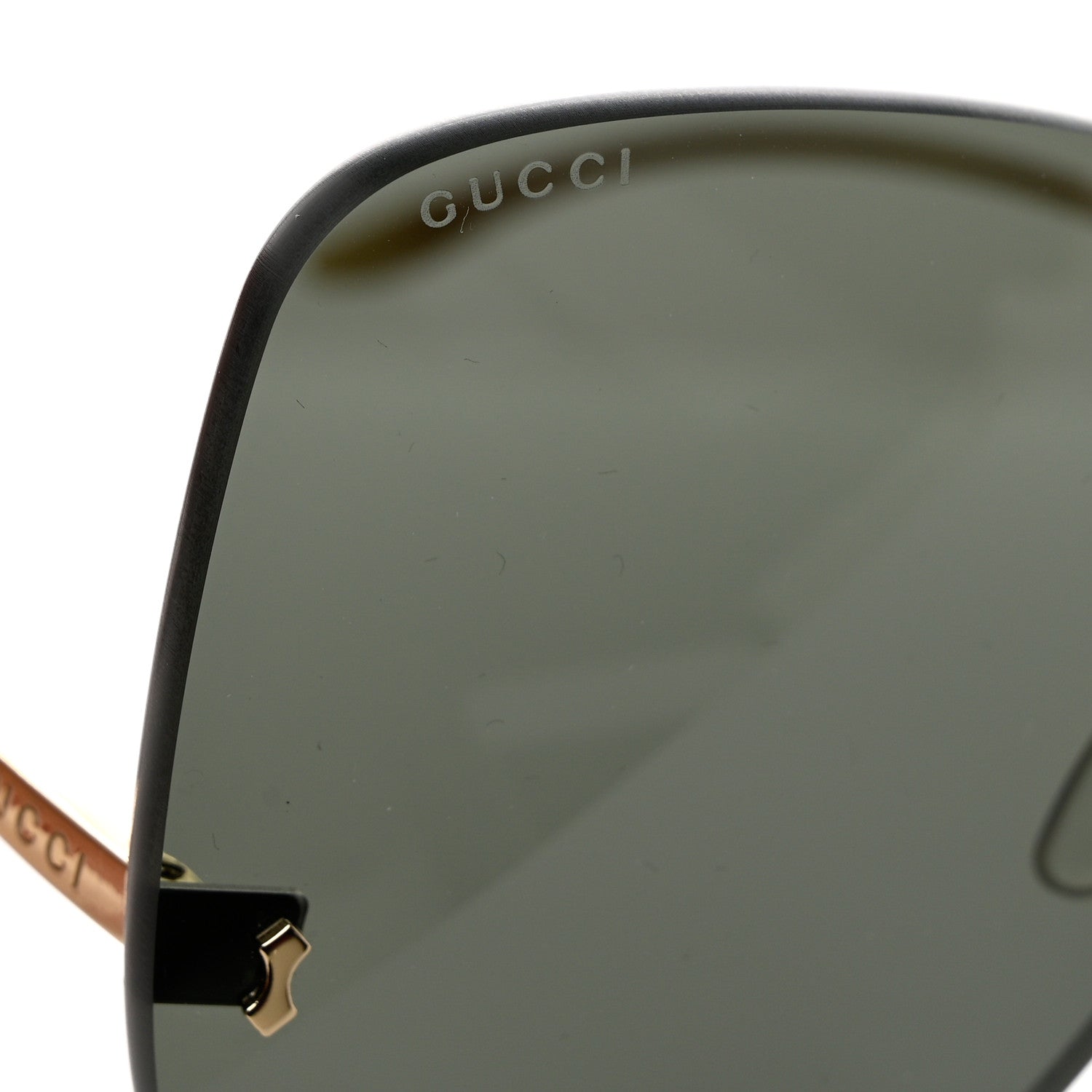 Gucci Metal Rimless Sunglasses GG0352S Gold 8 of 9