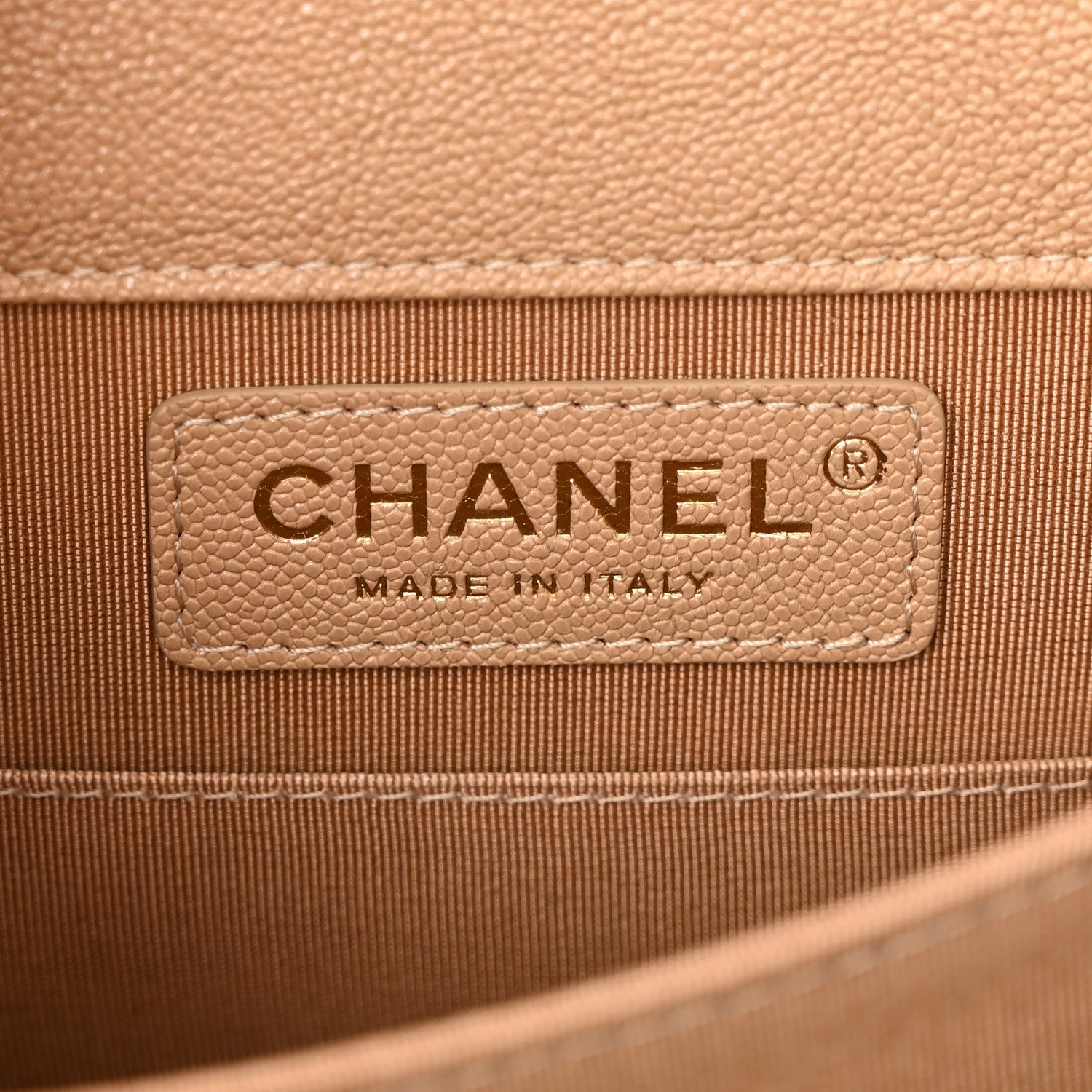 Chanel Calfskin Quilted North South Boy Flap Beige 6 of 11