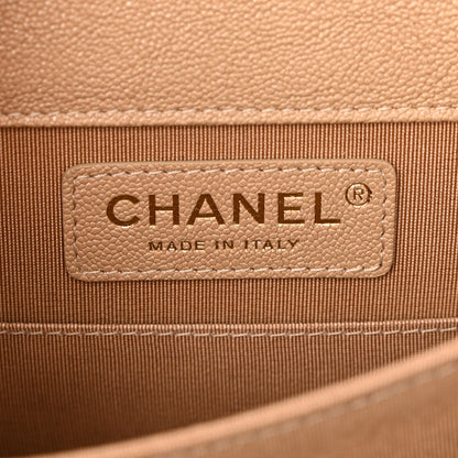 Chanel Calfskin Quilted North South Boy Flap Beige 6 of 11