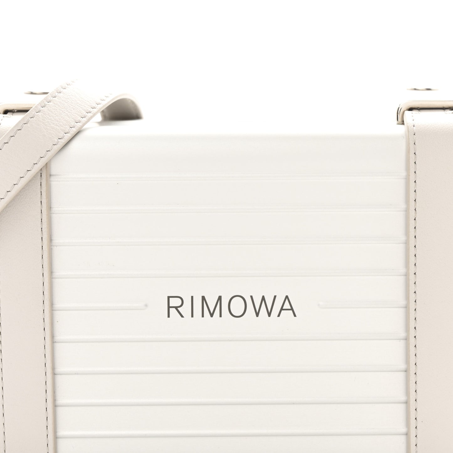 X RIMOWA Aluminum Personal Clutch On Strap Silver