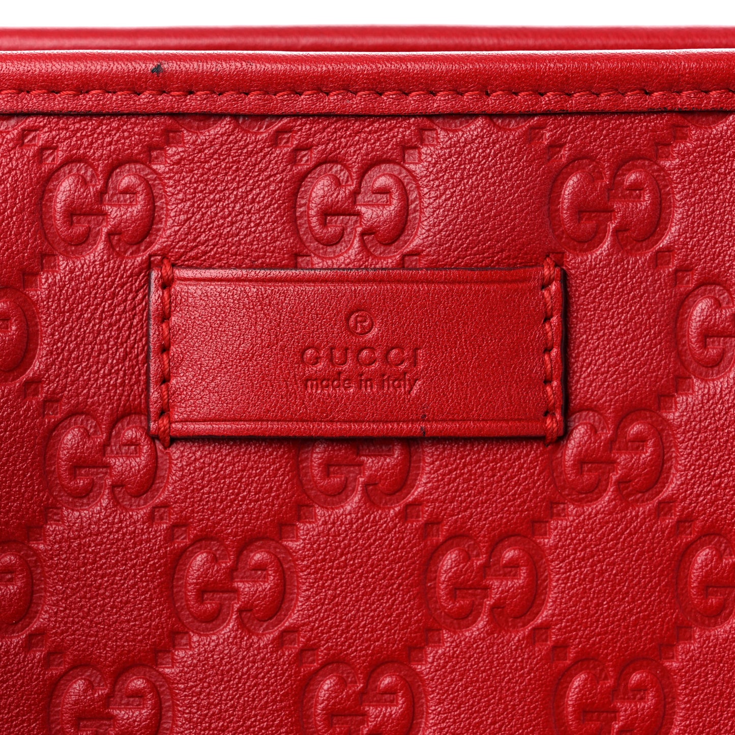 Guccissima Medium Zippered Shopping Tote Red