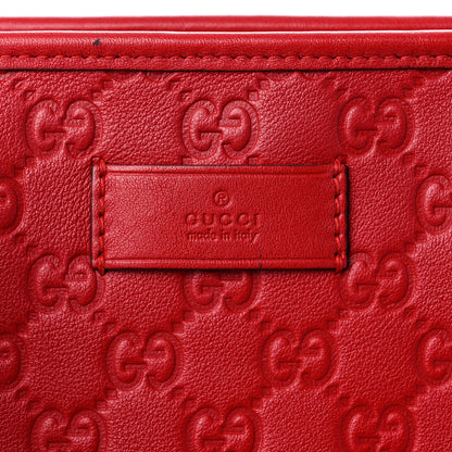 Gucci Guccissima Medium Zippered Shopping Tote Red 16 of 23